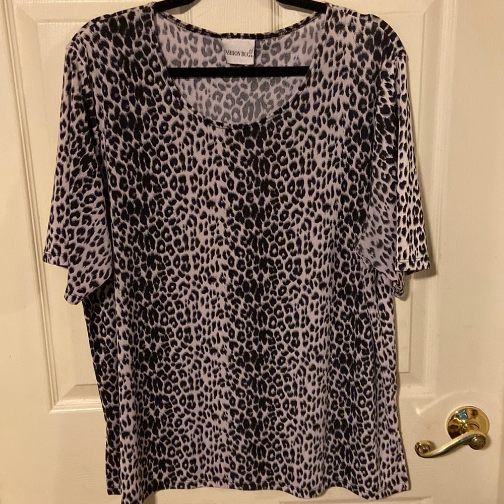 Animal Print Short Sleeve Shirt.